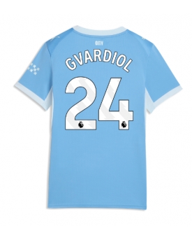 Manchester City Josko Gvardiol #24 Maglia Gara Casa Repliche 2026-27 Donna Maniche Corte Manchester City Josko Gvardiol #24 Maglia Gara Casa Repliche 2026-27 Donna Maniche Corte